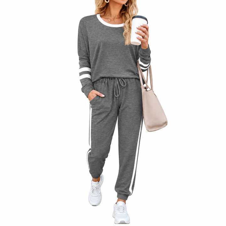 Casual 2Pcs Long Sleeve Jogger Set