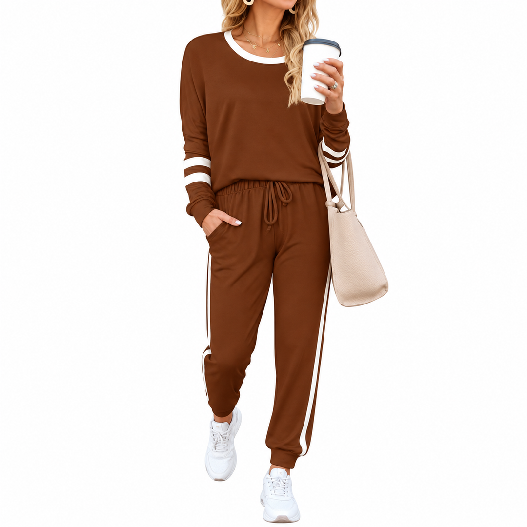 Casual 2Pcs Long Sleeve Jogger Set