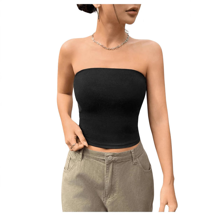 Strapless Crop Tube Top