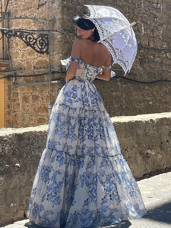 Floral Off-Shoulder Maxi Dress