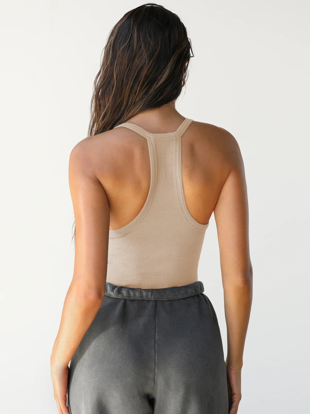 Deep V Racerback Tank Top