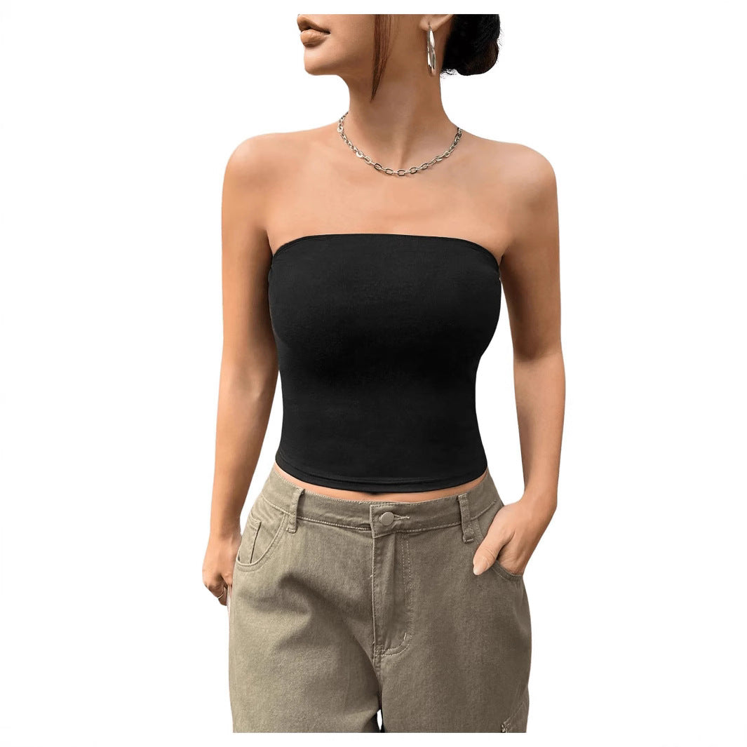 Strapless Crop Tube Top