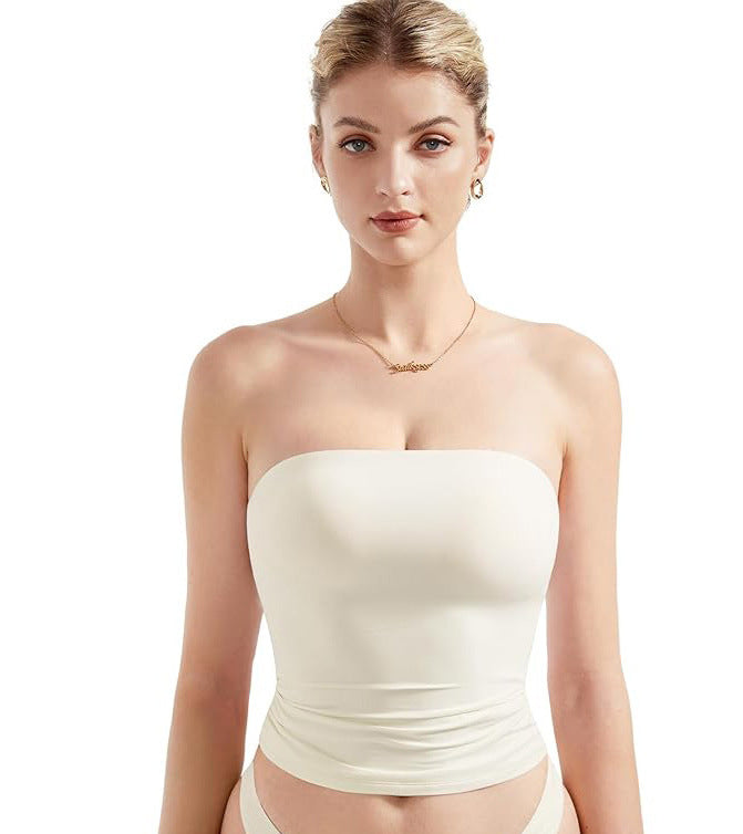 Strapless Crop Tube Top