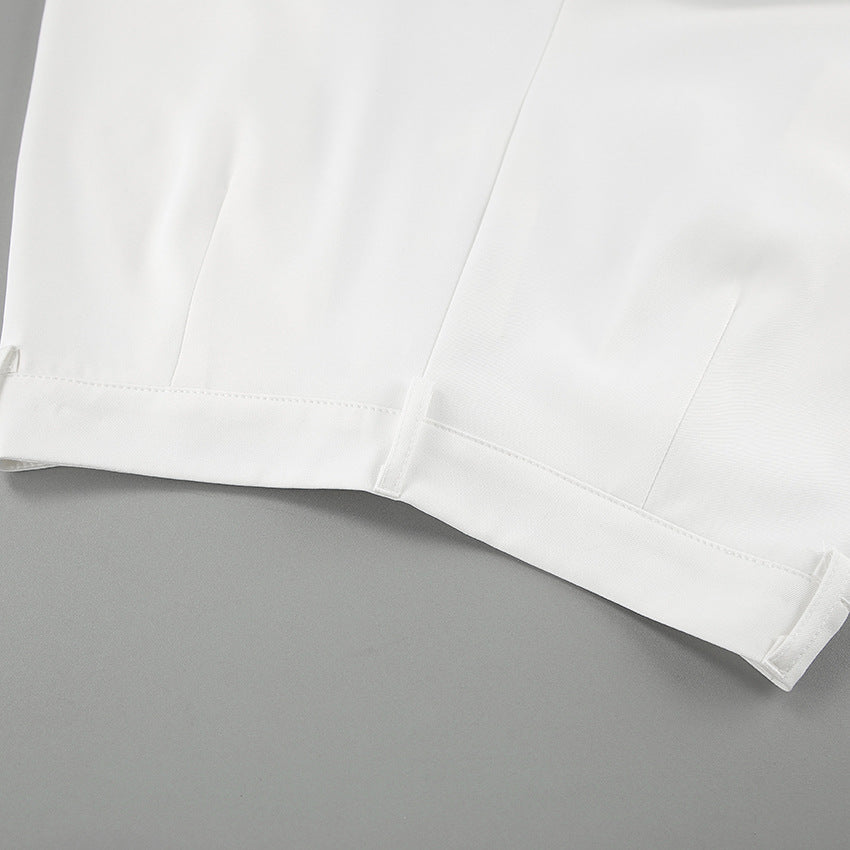 High-Waisted Wide Leg Trousers
