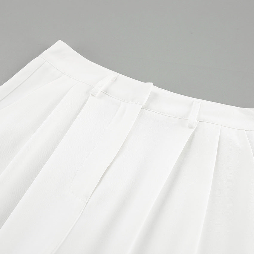 High-Waisted Wide Leg Trousers