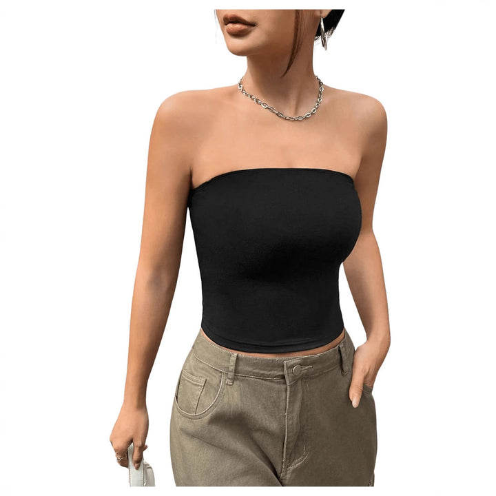 Strapless Crop Tube Top