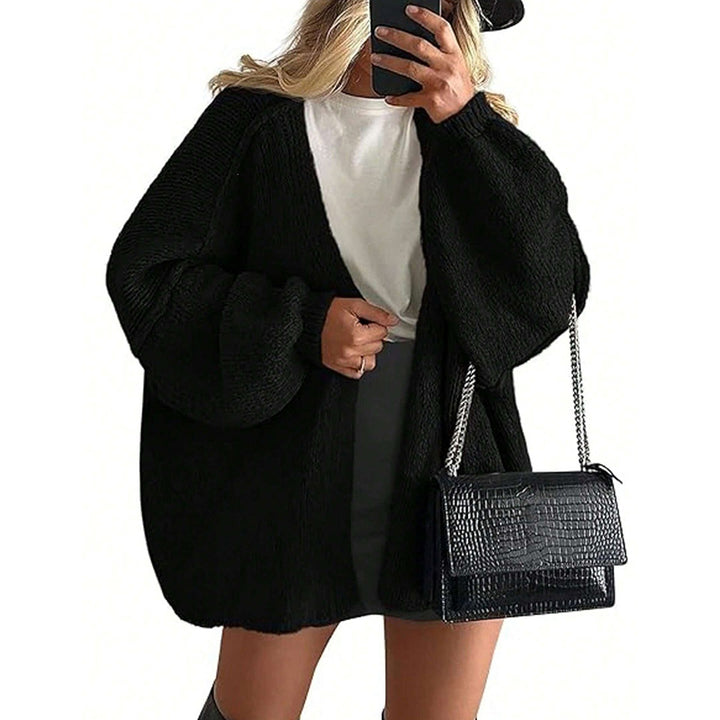 Casual Knit Cardigan – Loose Fit Commuter Sweater Outerwear