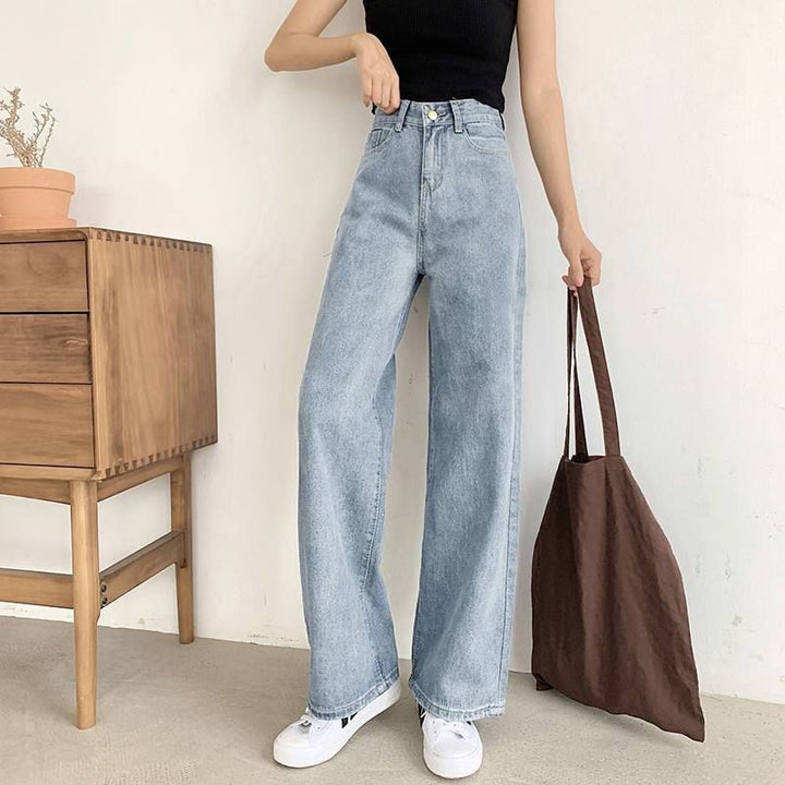Casual Loose Fit Wide Leg Jeans