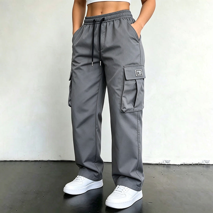 Casual Lace-Up Cargo Pants