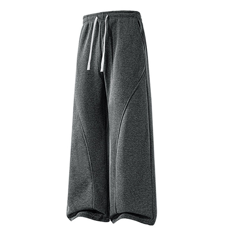 Casual high-waisted loose drawstring sweatpants