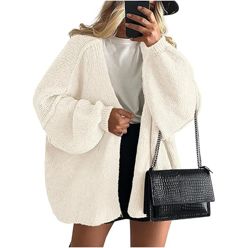 Casual Knit Cardigan – Loose Fit Commuter Sweater Outerwear
