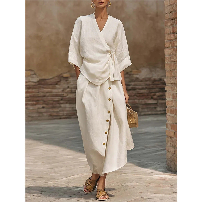Casual two-piece skirt set