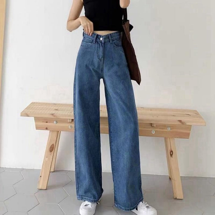 Casual Loose Fit Wide Leg Jeans
