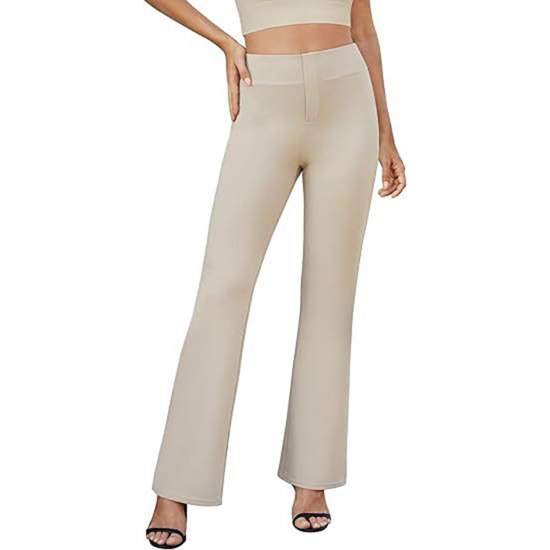 High Waisted Stretch Dress Pants – Business Casual Office Trousers