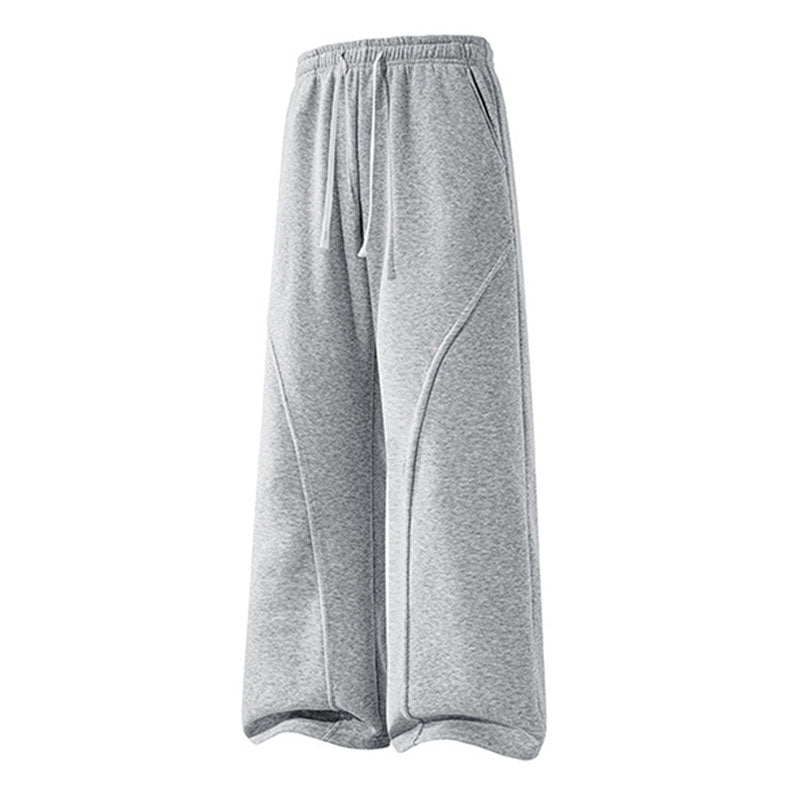 Casual high-waisted loose drawstring sweatpants