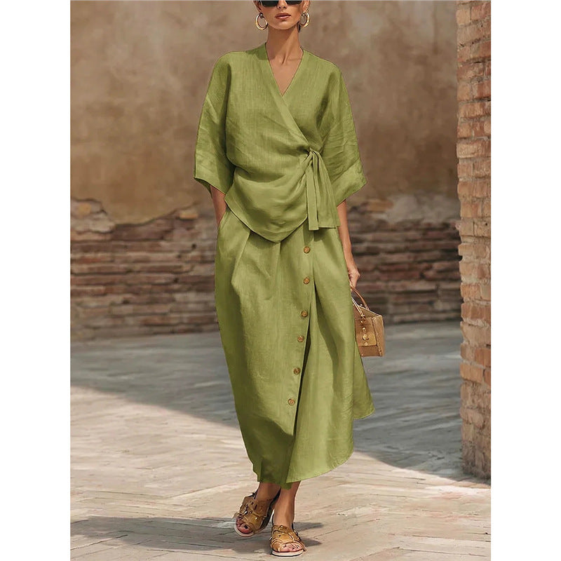 Casual two-piece skirt set
