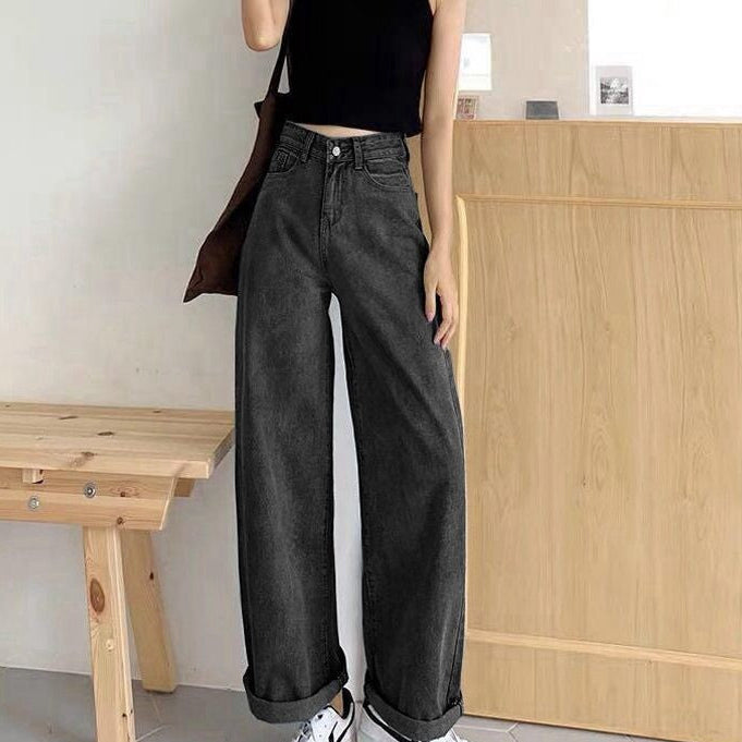 Casual Loose Fit Wide Leg Jeans
