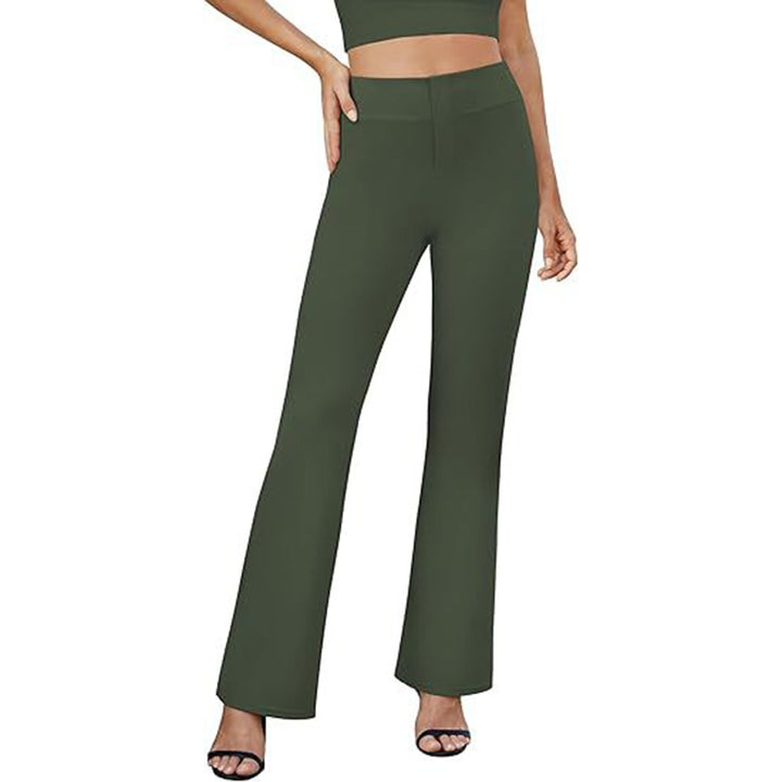 High Waisted Stretch Dress Pants – Business Casual Office Trousers