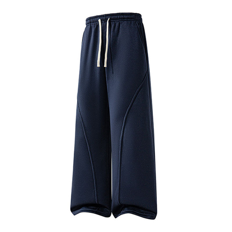 Casual high-waisted loose drawstring sweatpants