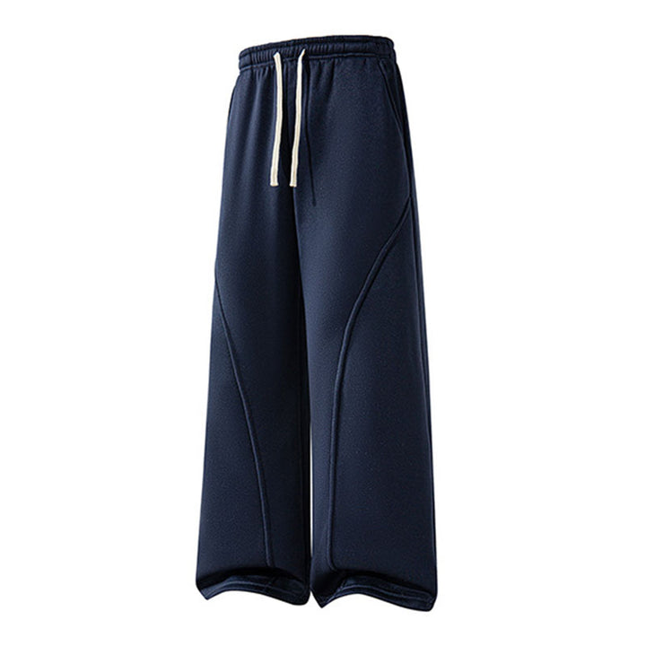 Casual high-waisted loose drawstring sweatpants