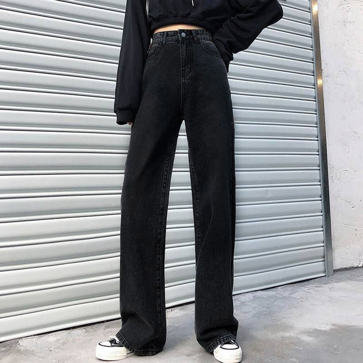 Casual Loose Fit Wide Leg Jeans