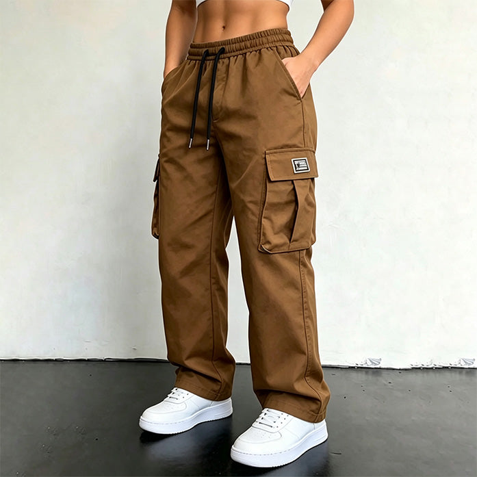 Casual Lace-Up Cargo Pants