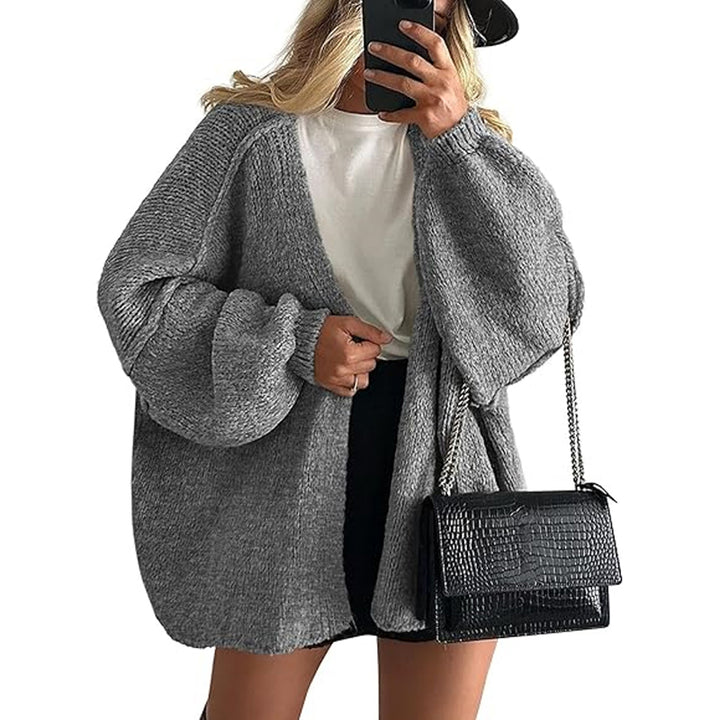 Casual Knit Cardigan – Loose Fit Commuter Sweater Outerwear