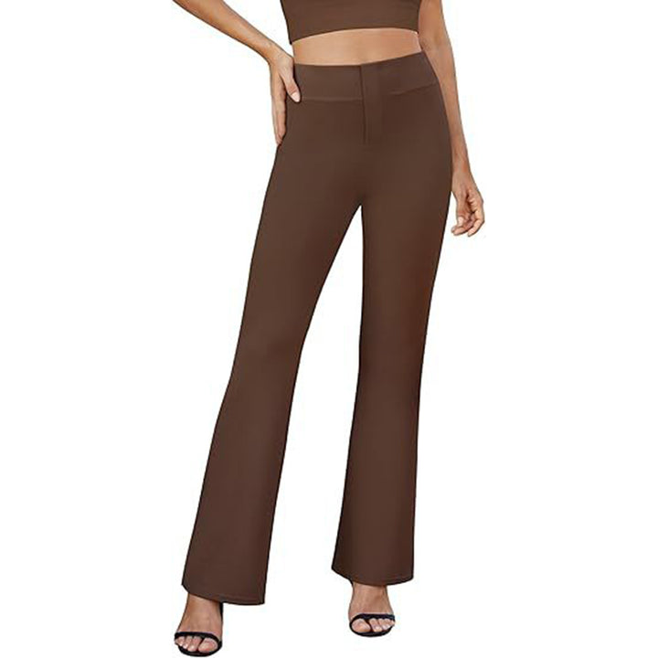High Waisted Stretch Dress Pants – Business Casual Office Trousers