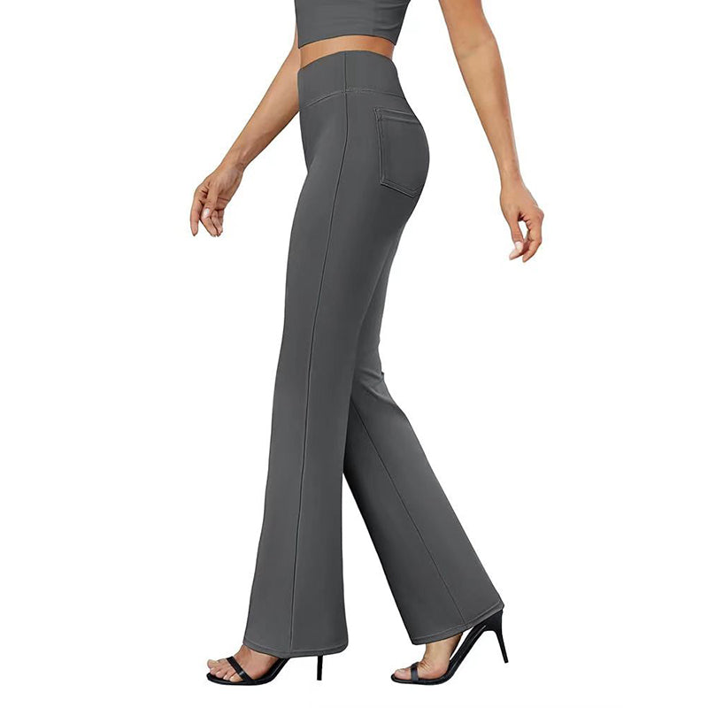 High Waisted Stretch Dress Pants – Business Casual Office Trousers