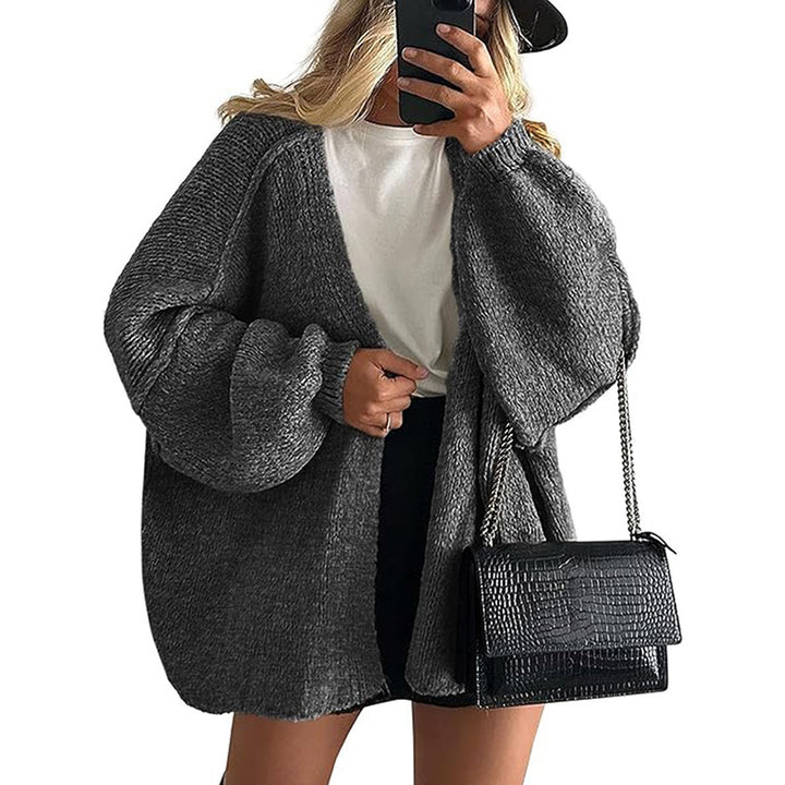 Casual Knit Cardigan – Loose Fit Commuter Sweater Outerwear