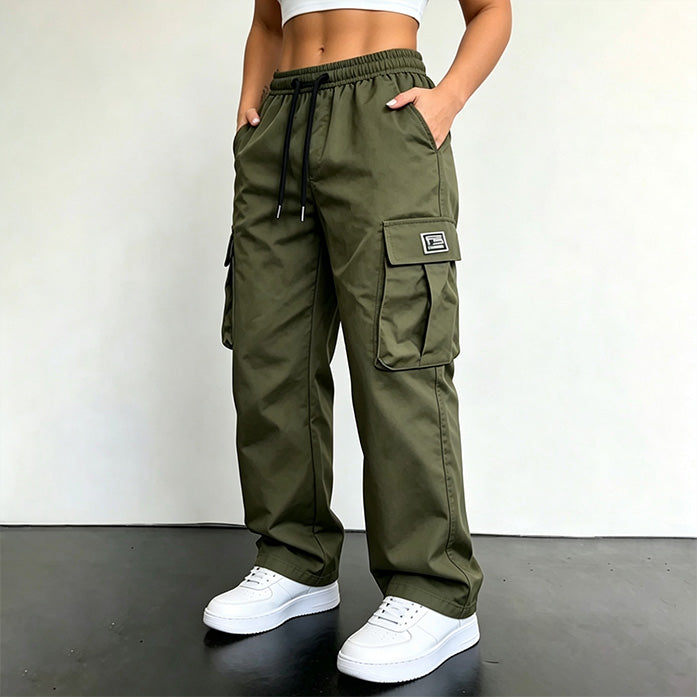 Casual Lace-Up Cargo Pants