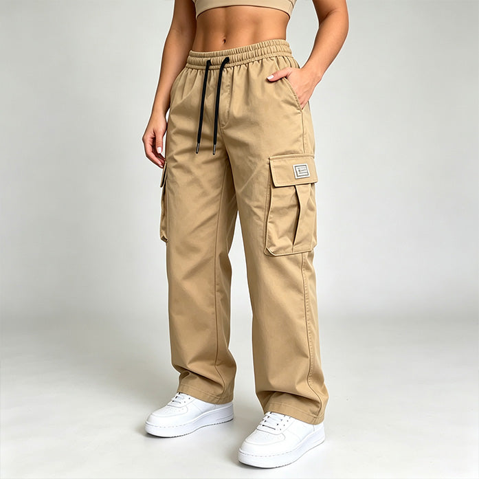 Casual Lace-Up Cargo Pants