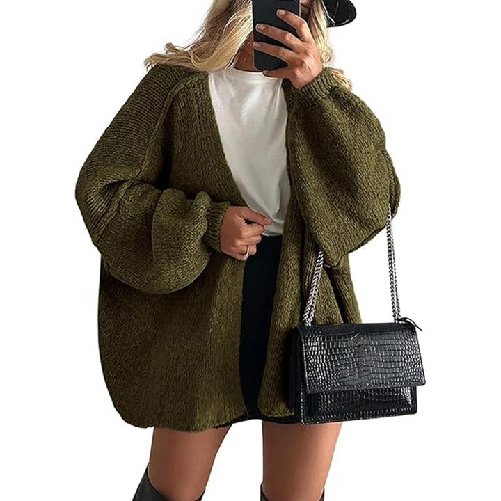 Casual Knit Cardigan – Loose Fit Commuter Sweater Outerwear