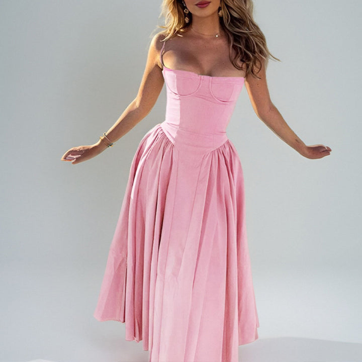 Cami dress with a fitted waist