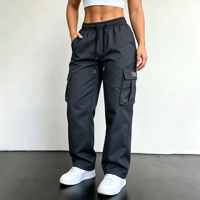Casual Lace-Up Cargo Pants