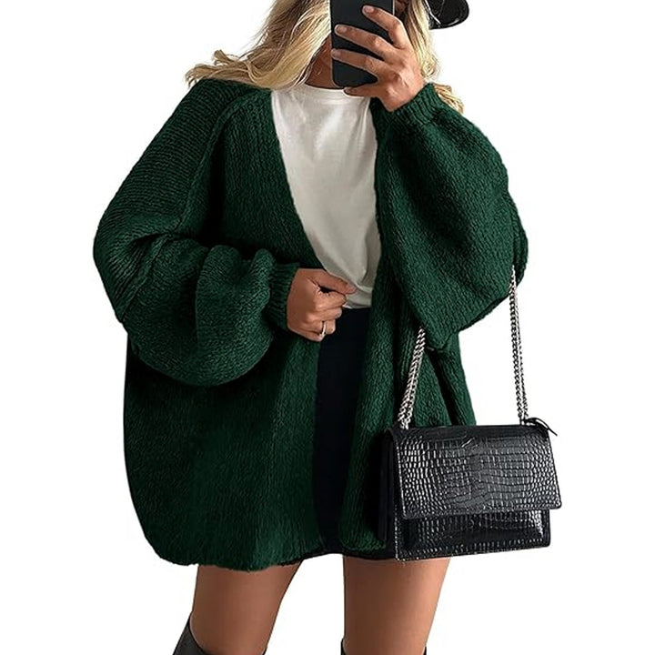 Casual Knit Cardigan – Loose Fit Commuter Sweater Outerwear