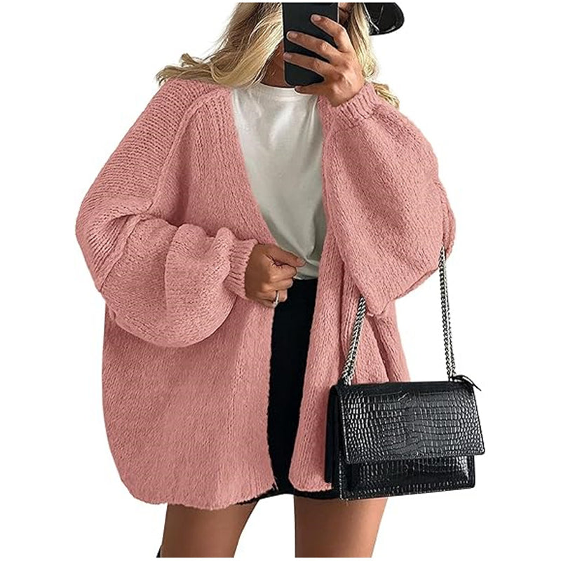 Casual Knit Cardigan – Loose Fit Commuter Sweater Outerwear