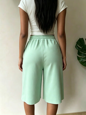Drawstring Loose Athletic Shorts