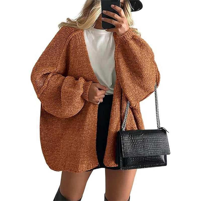 Casual Knit Cardigan – Loose Fit Commuter Sweater Outerwear