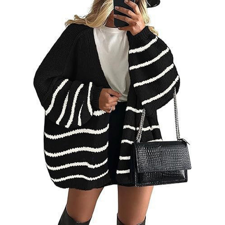 Casual Knit Cardigan – Loose Fit Commuter Sweater Outerwear