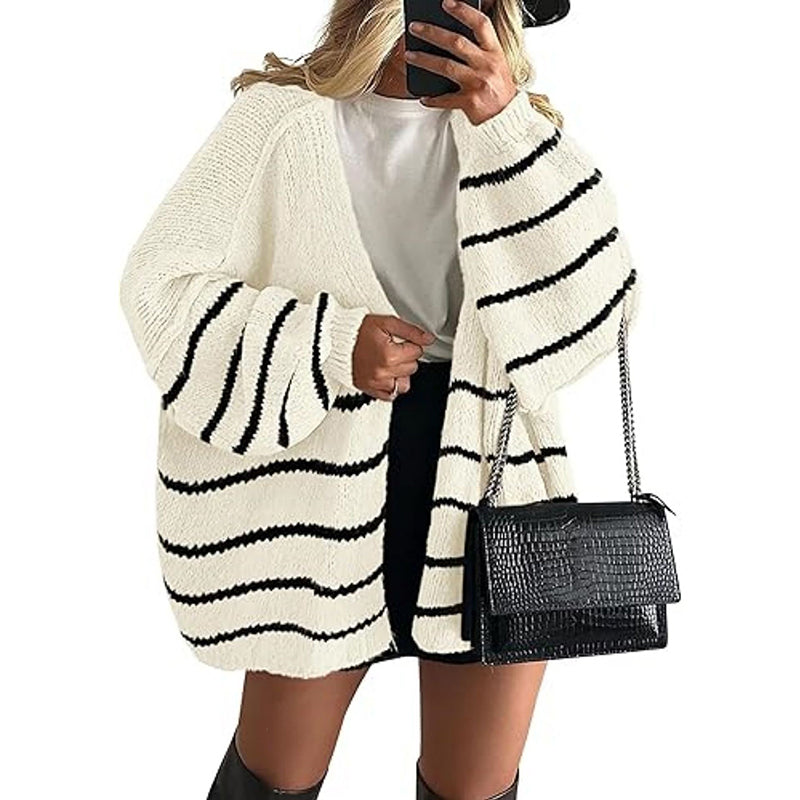 Casual Knit Cardigan – Loose Fit Commuter Sweater Outerwear