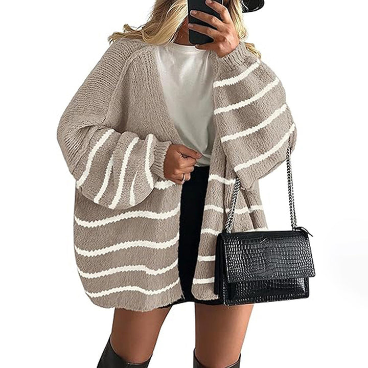 Casual Knit Cardigan – Loose Fit Commuter Sweater Outerwear