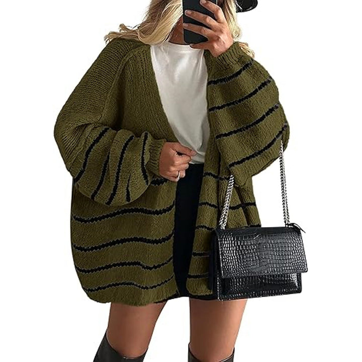 Casual Knit Cardigan – Loose Fit Commuter Sweater Outerwear