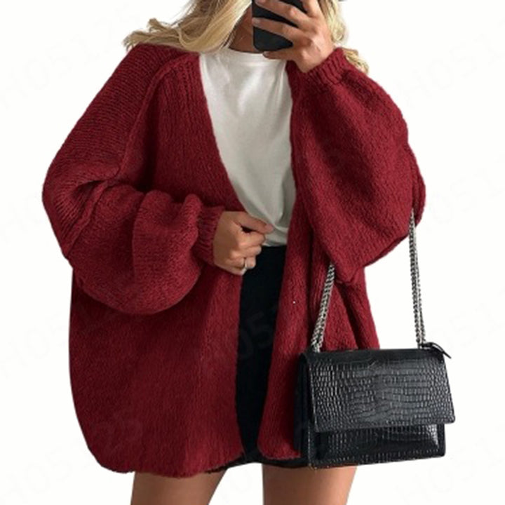 Casual Knit Cardigan – Loose Fit Commuter Sweater Outerwear