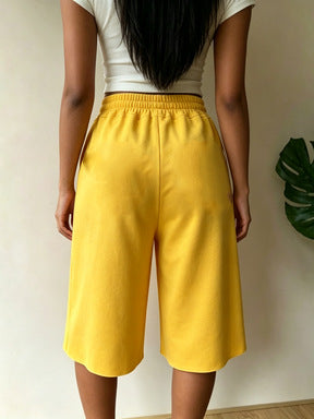 Drawstring Loose Athletic Shorts