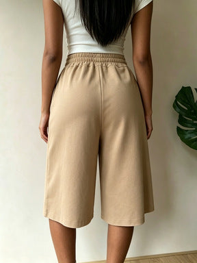 Drawstring Loose Athletic Shorts
