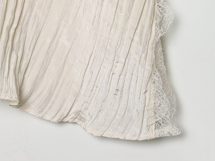Lace Trim Pleated Cami Top Soft texture. Effortless femininity.