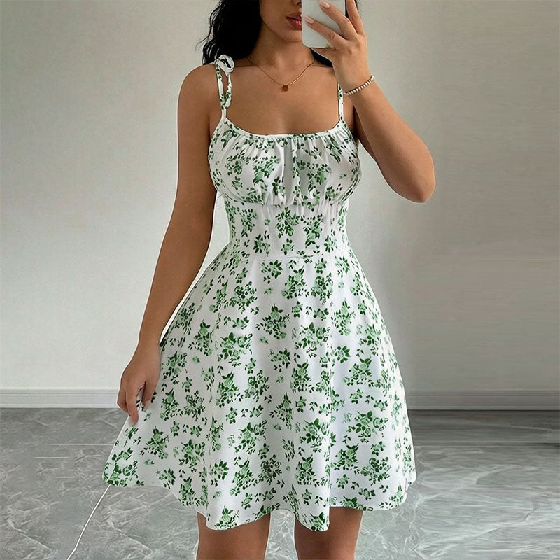 Waist-cinching A-line mini skirt