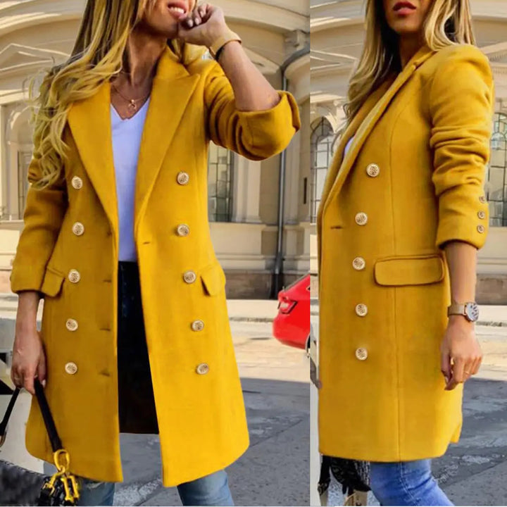 Lapel Slim Fit Wool Trench Coat