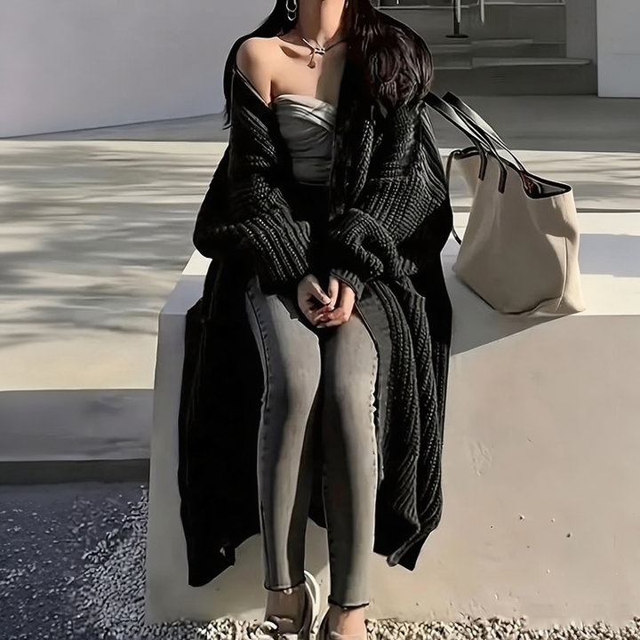 Oversized Chunky Knit Long Cardigan